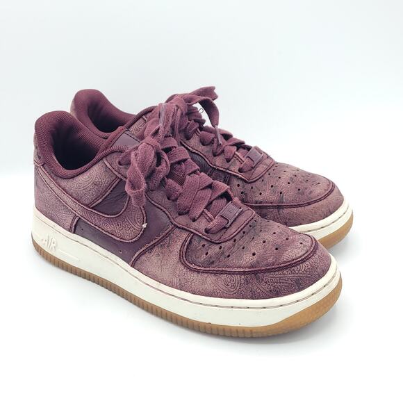 nike air force 1 ‘07 Premium ESS night Maroon sail 860532-600 women's size 6.5 - Picture 2 of 9